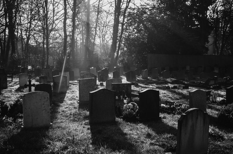 creepy cemetery